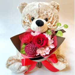 ローズブーケくまちゃん レッド【P-236】 ローズブーケくまちゃん レッド【P-236】