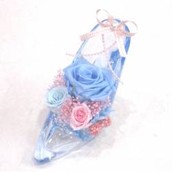 《Preserved Flower》Acrylic High heels Alice Blue