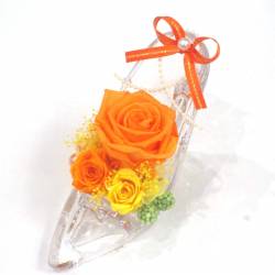 《Preserved Flower》Acrylic High heels Orange