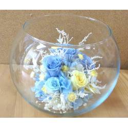 プリザ・フラワーテラリュウムブルー