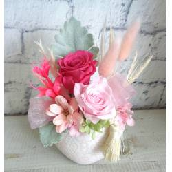 プリザ和モダン・薔薇色